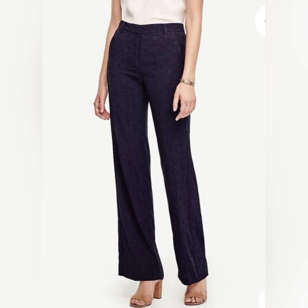 Ann Taylor Mockingbird Drapey Pants, Navy Blue, size 14